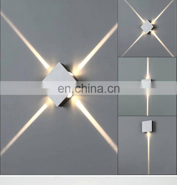 Simple and modern creative KTV square round LED aluminum wall decorative lighting for hotel