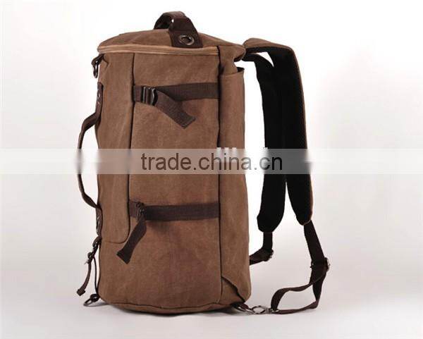 high quality mutifunctional canvas duffle bag sports outdoor travel backpack