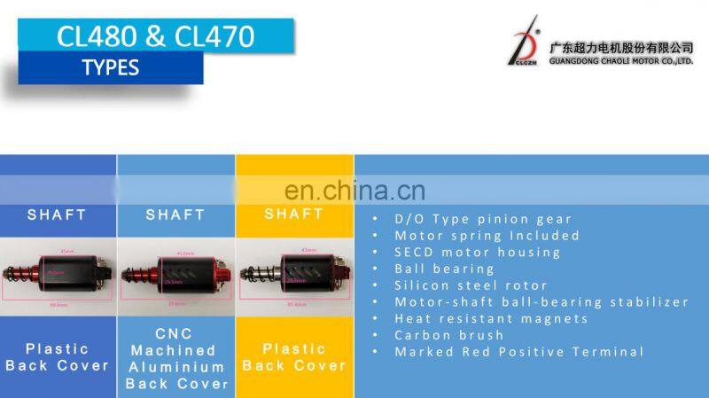 11.1v neodymium dc motor CL-FS480 airsoft motor