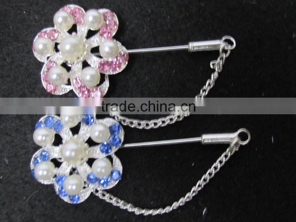 B075 HOT SALE 2014 MUSILM BROOCH HIJAB SCARF PINS