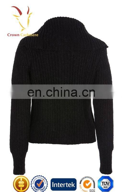 Jacket Style Full Zip Cable Kint Cashmere Sweater Cardigan