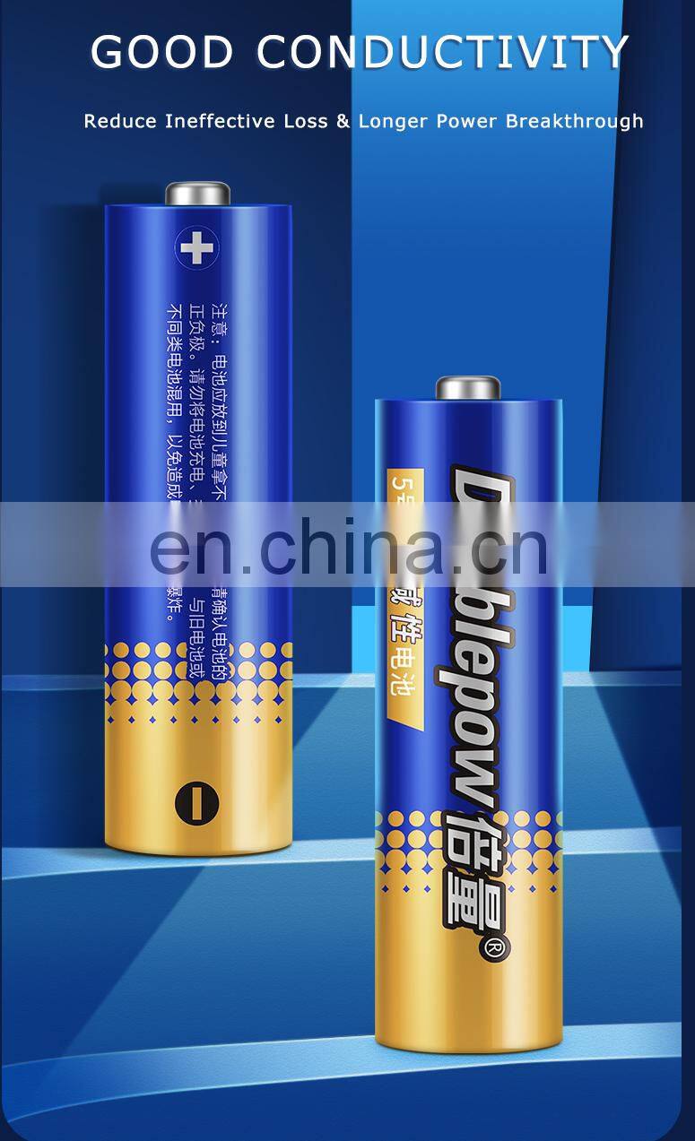 OEM Customized heavy duty alkaline dry battery 20pcs/box 1.5v lr6 no.5 aa alkaline primary battery cell