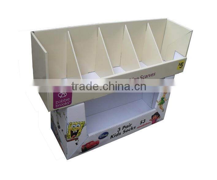 Cardboard cigarette counter display/small cardboard counter display stands PDQ/Table cardboard counter display stand