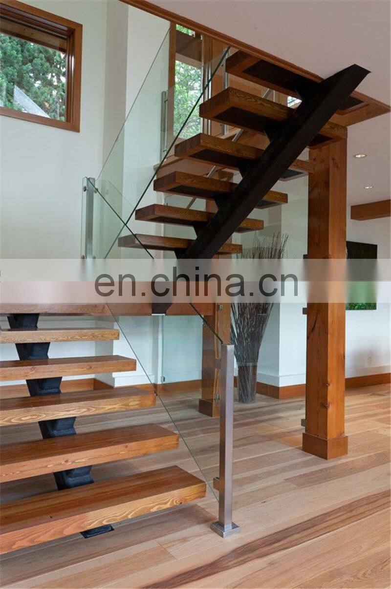 modern stairs interior u shape steel wood straight staircase design