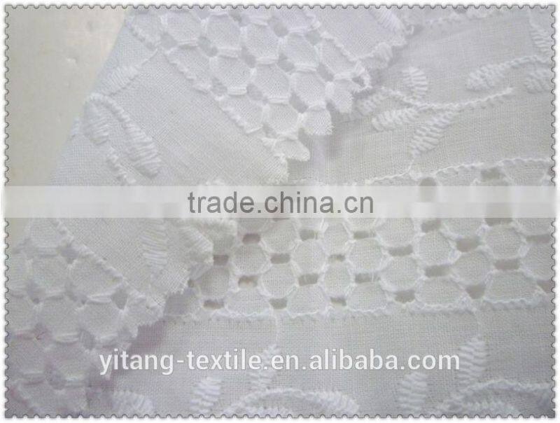 Embroidered cotton voile fabric for garment