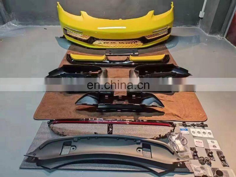 Runde Top Ranking Quality PP Material For Porsche 718 Boxster Upgrade GTS Style Front Bumper Front Rear Lip Body Kit