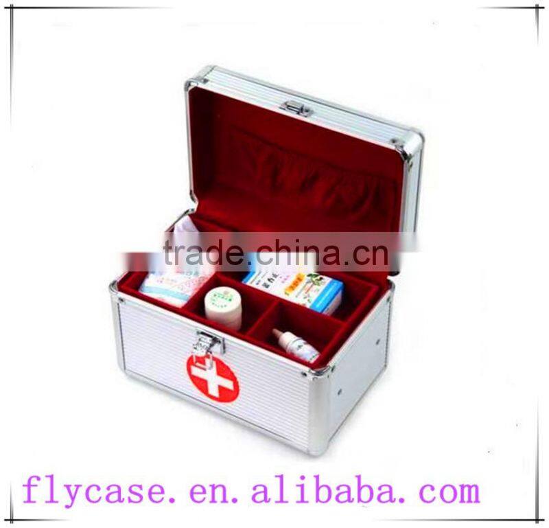 professional empty first aid box for factory,home,school(blue mini aluminum box)