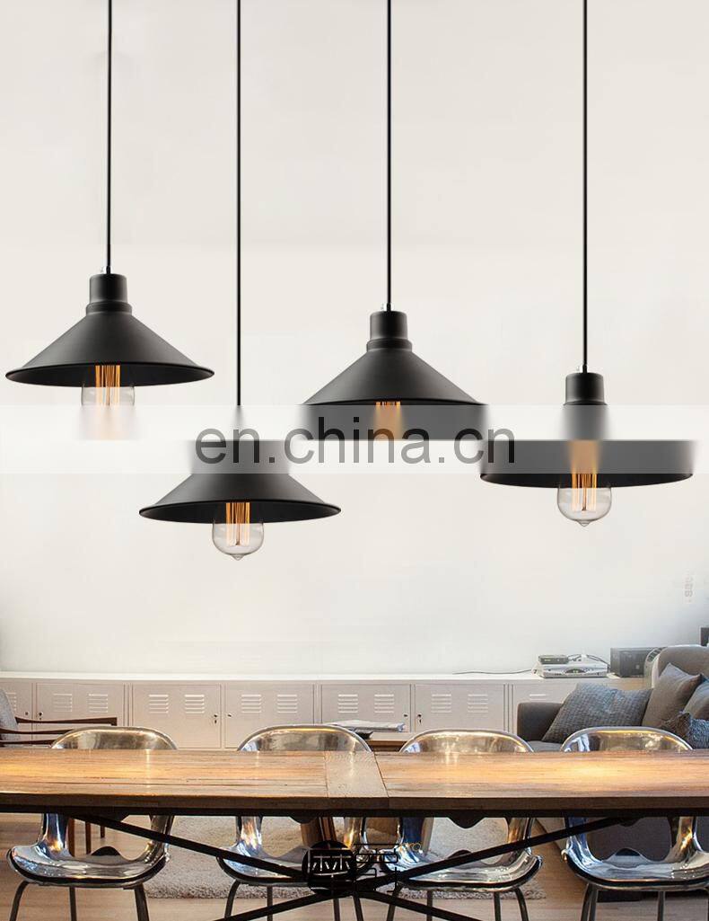 industrial lamp shade lampara colgante negra nordic moderner luminaria pendente vintage pendant kitchen light lamp lighting