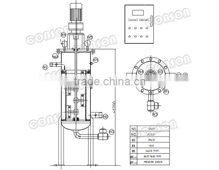 Stainless steel automatic self cleaning filter