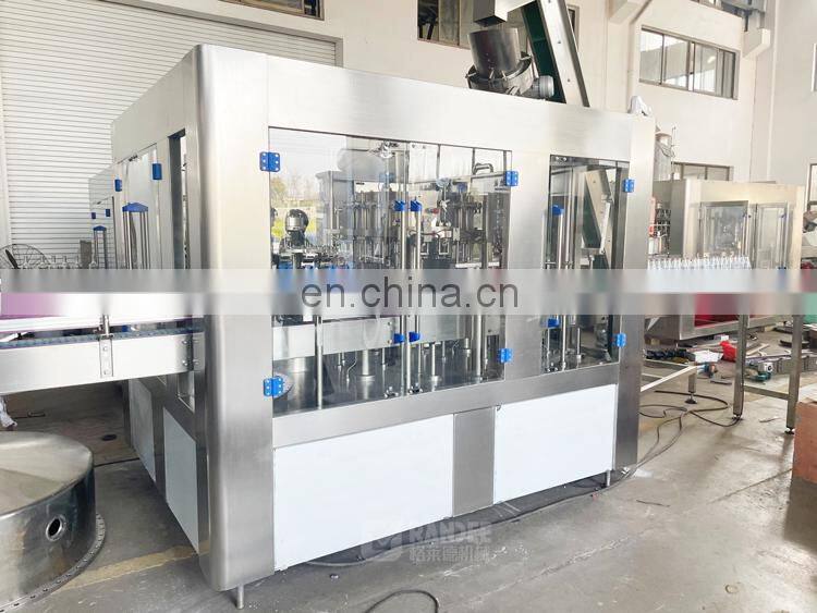 Automatic glass bottle soda beer water filling machine production line