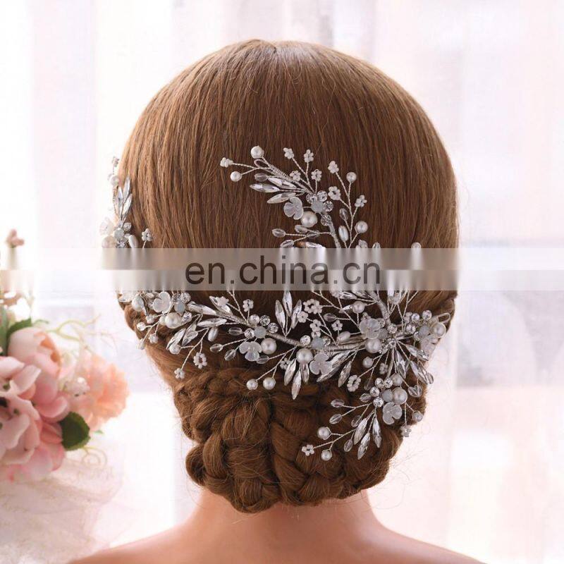 Silver Gold Bride Headwear Rhinestone Hair Jewelry for Women Tiaras Luxury Crystal Wedding Crown Diamond Bridal Headwear