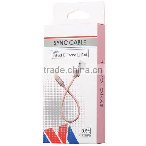 Original MFI fabric braided cell phone data cable round usb cables