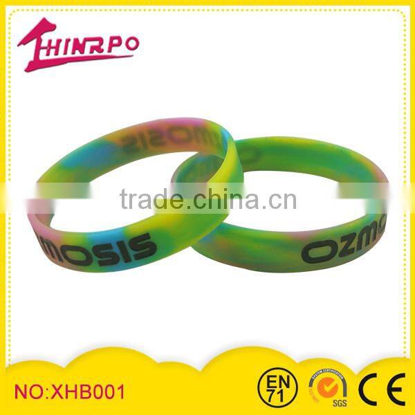 Glow in the dark rubber band Reflective slap bracelets