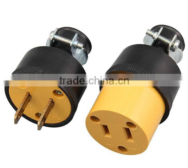 Professional Practical UL Listed US industrial plug & socket/2 pin american plug/US 2 pin ac power socket