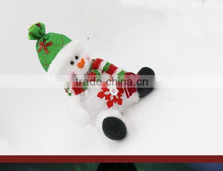 Christmas Gift Lovely Flannel Doll Muppet Snowman Fabric Crafts Xmas Ornament Decoration Night Light