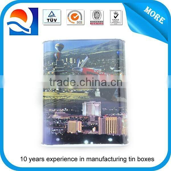 Free sample new vintage square tin piggy bank