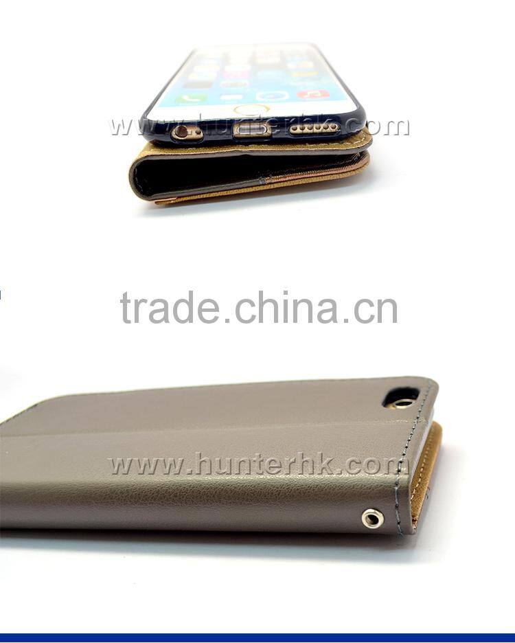 Best Quality TPU Stand For iphone 6G Leather Book Cover