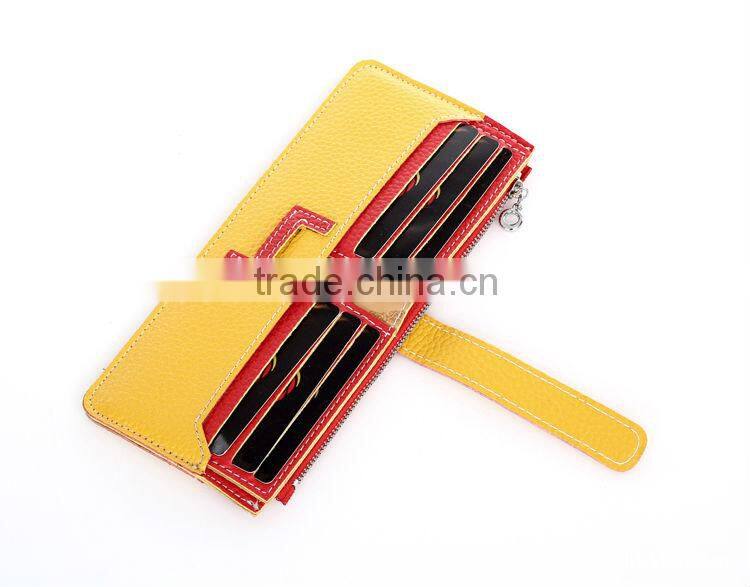Hot selling ladies pu leather long slim purse women wallet,lady travel wallet
