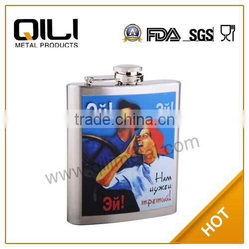 promotional gift 4oz metal whisky bottle for liquor