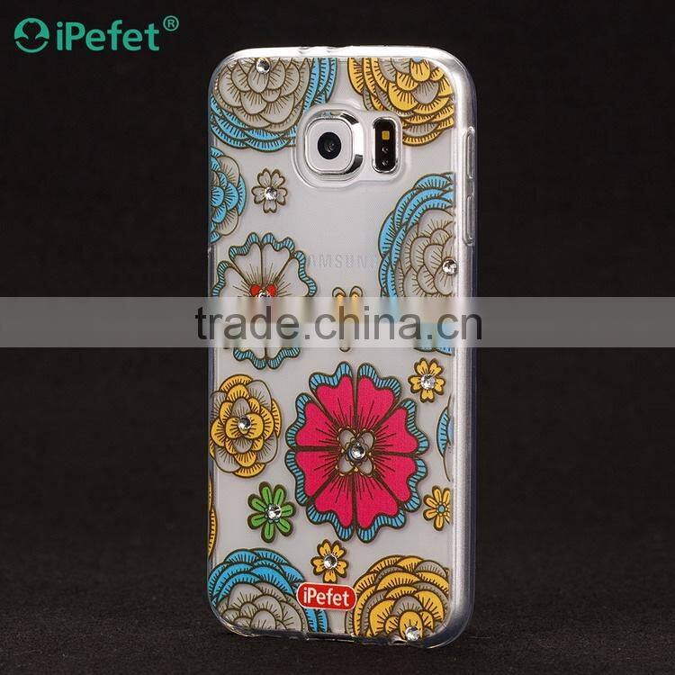 China Manufacturer Custom Design UV Printing Transparent Clear TPU Case For Samsung Galaxy S6