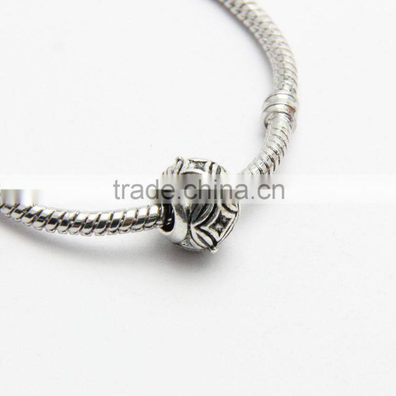 New Style Anti-silver Big Hole Zinc Alloy Loose Beads,Chain Bracelets Accessories