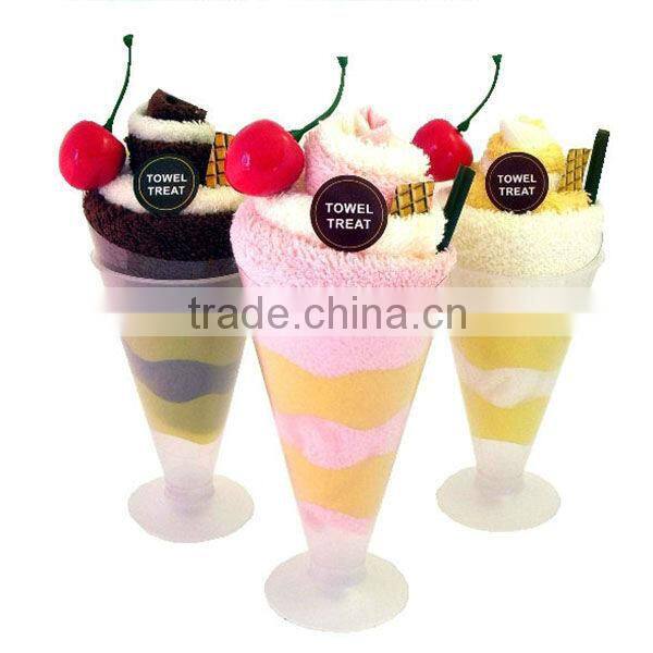 New design cute 100% cotton safe material towel cake