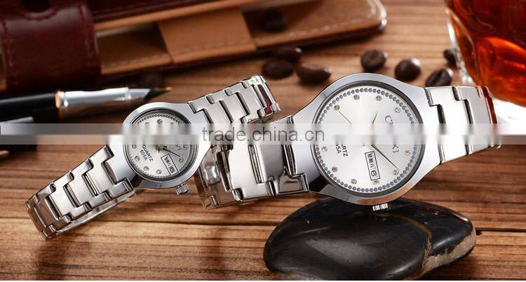Best Friend Birthday Gift CE RoHS Day/Date Couple Lover Wrist Watch Water Resistant Couple Lover Wrist Watch Women
