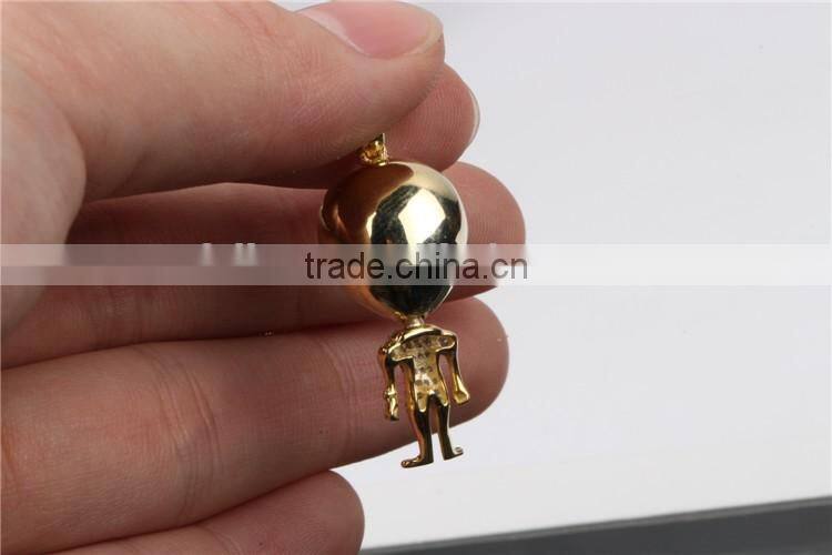 New arrival 925 silver saucer man setting AAA cz hip hop pendant necklace