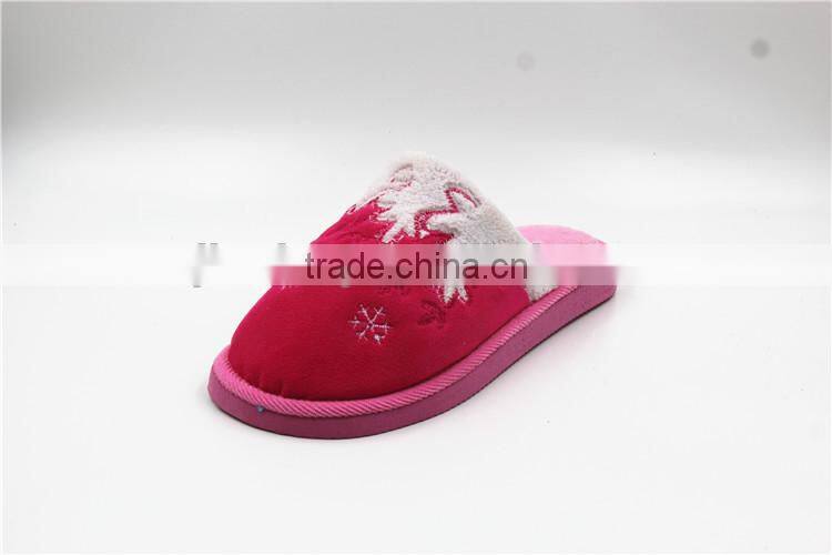 Solid wood flooring coral velvet thick warm winter indoor and outdoor home slippers cotton slippers couple