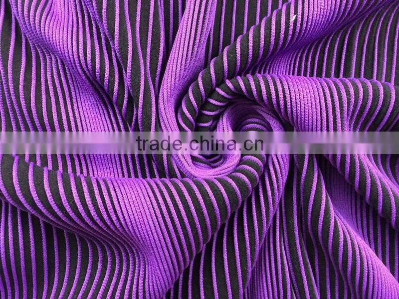 2015 new style T/R yarn dye jacquard knitting fabric for lady dress