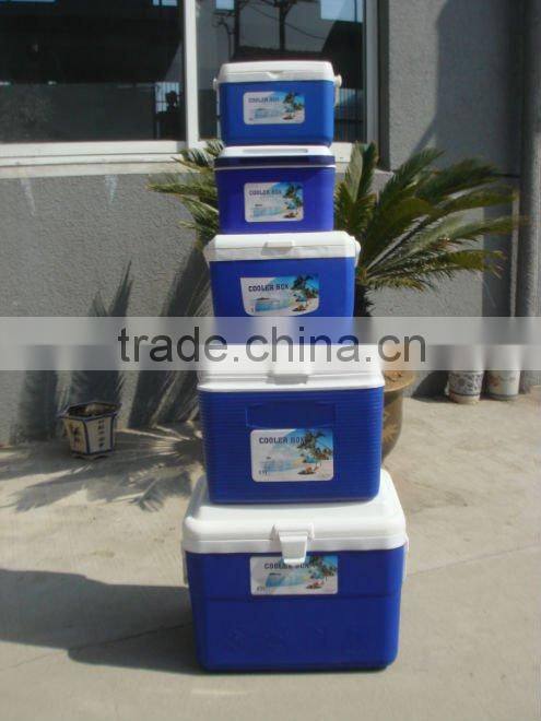 45L ,27L, 13L,5L set hipht plastic cooler box with PE EPS for keep 15 hours cool