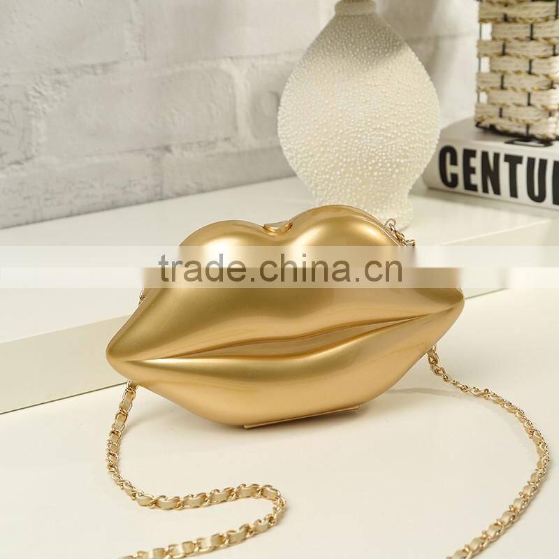 57 2016 New Arrival Big Lip Pu Leather Women's Clutch Chain Shouder Messenger Bags Evening Bag Red Lip Purse Women Handbags