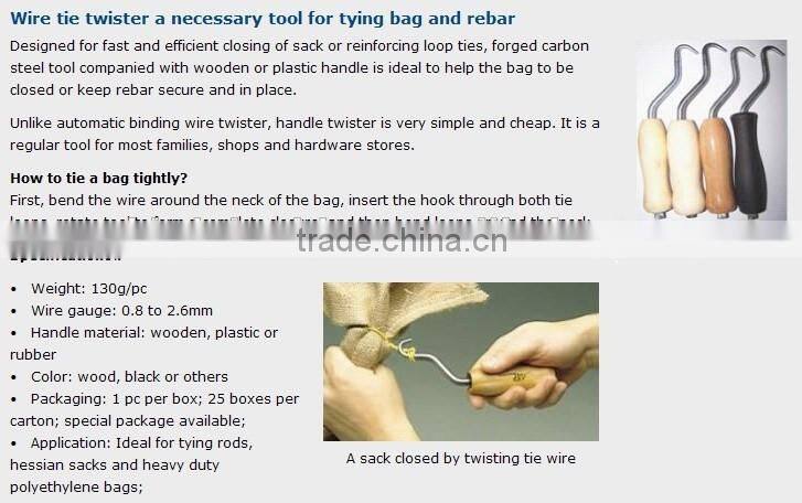 Wooden Handle Wire Tie / Tying Hook Tool / Twister
