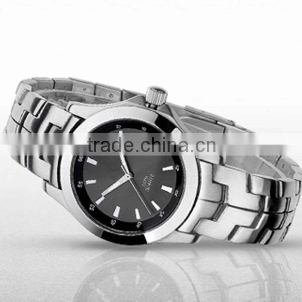 2015 high quality pebble all stainless steel vogue watch for couples