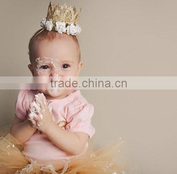 Hot-sales kids large crown Headband colorful crown flower headband wh-1795