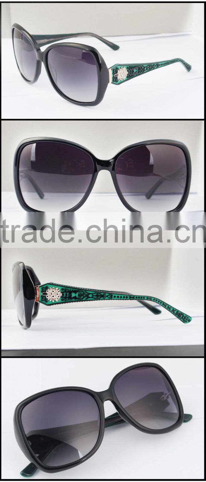 High Quality Acetate Round Sunglasses for Women Custom Logo