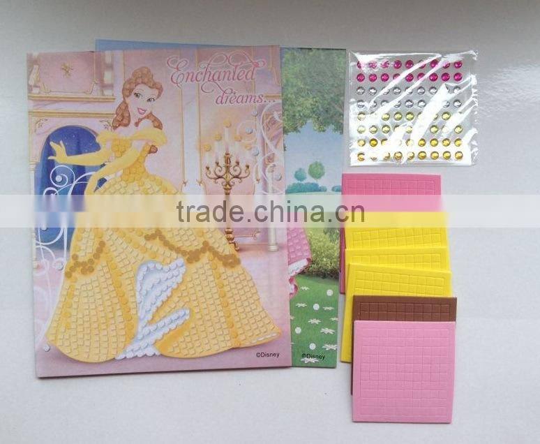 Sticky mosaic by numbers kids toy .Holiday Decoration & Gift.sticky mosaics,Fairies mosaic.kids DIY craft kit-