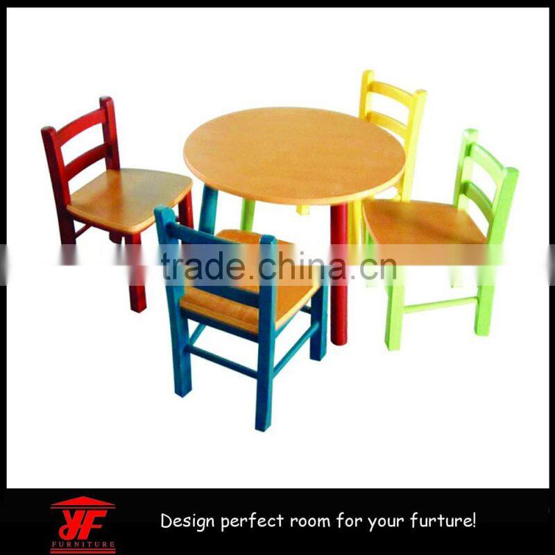 wooden pj school cafe kids furniture kids study and dining table chair