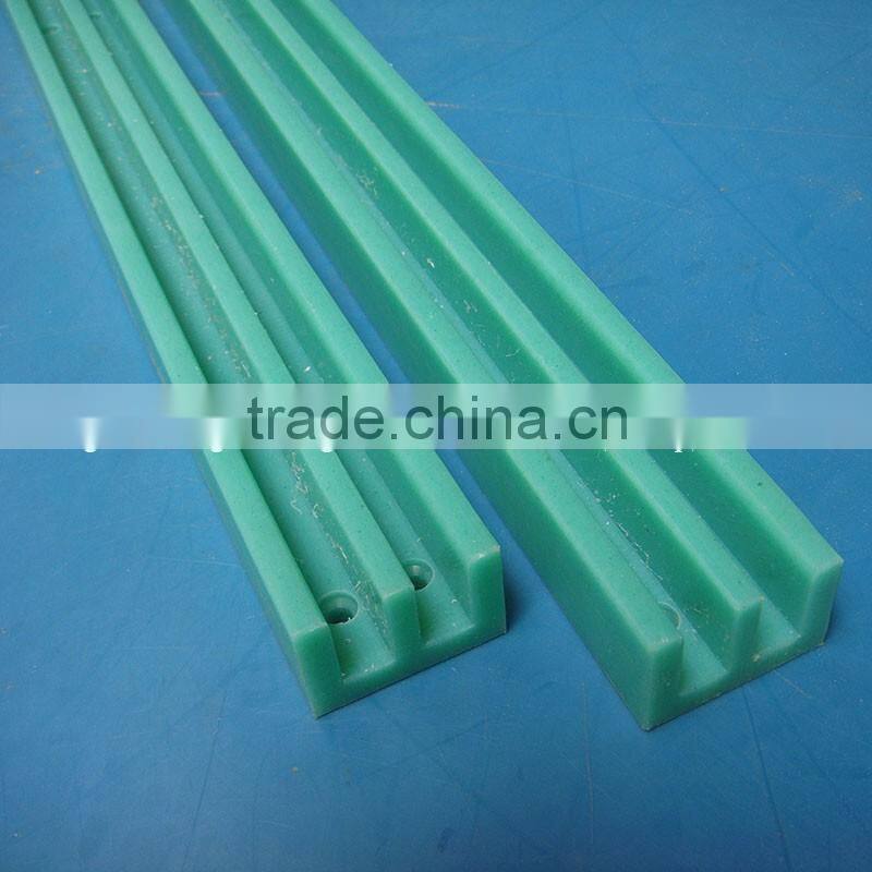 CNC machined plastic chain guide track roller plastic nylon uhmw-pe linear guide rail