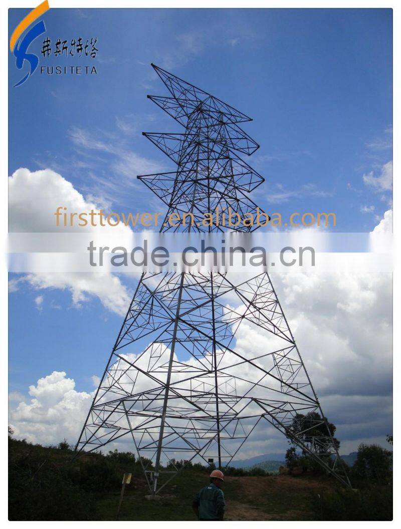 Electric power 220kv transmission line angular steel towers