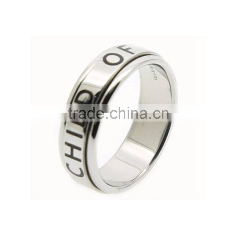 Stainless Steel Spinner Finger Men Rings