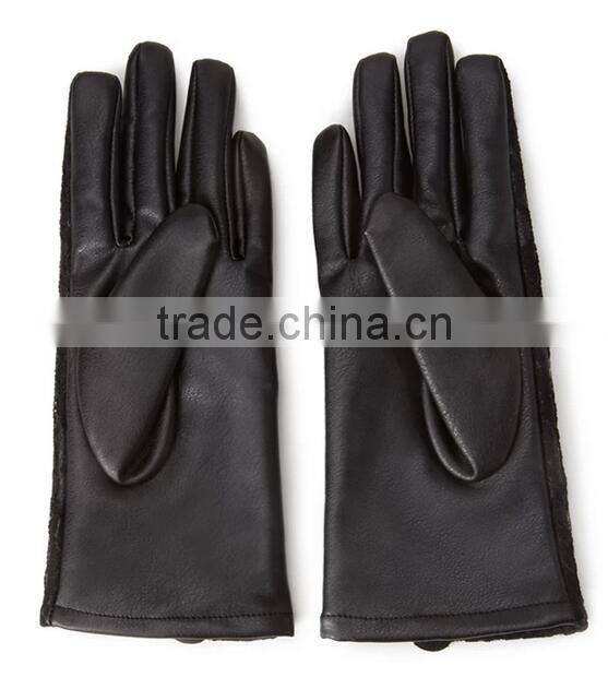 cheap lady driving Faux Leather & Lace Gloves