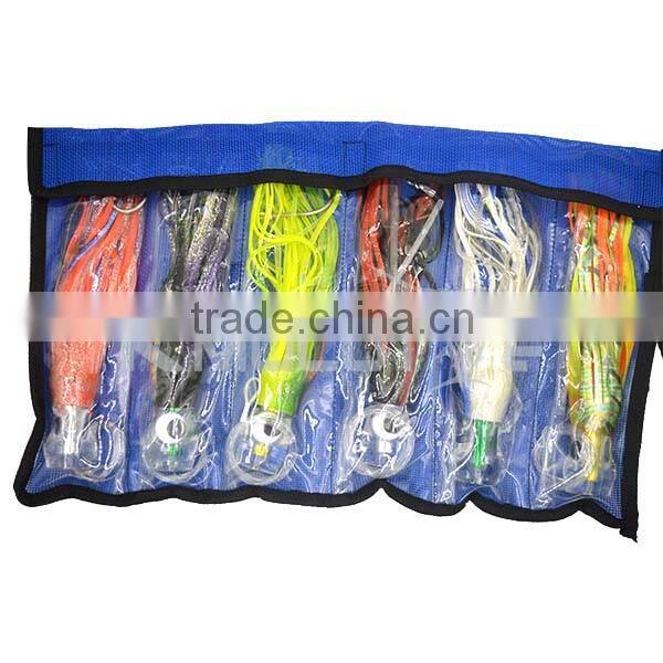 Mouse over image to zoom 6x-Pusher-Trolling-Fishing-Lures-Rigged-Skirted-Big-Game-Marlin-Tuna-80lb-line 6x-Pusher-Trolling-Fis