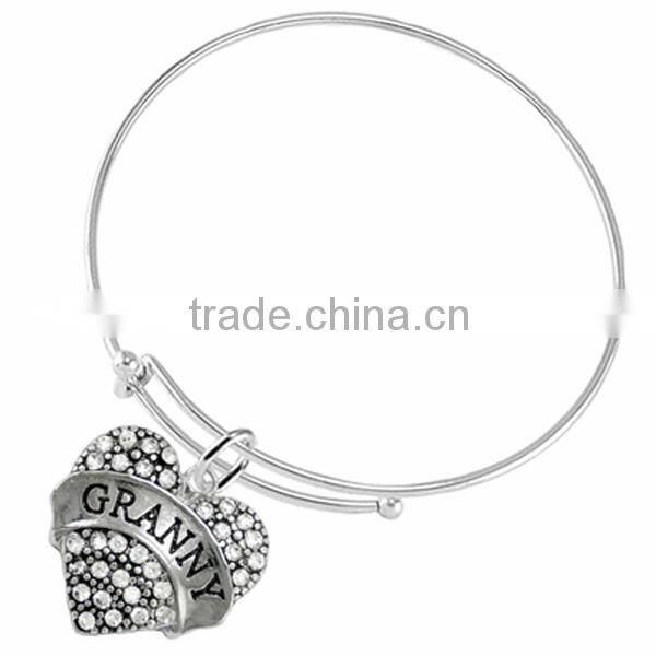 Genuine Austrian Clear Crystal "Dog Lover" Charm Chain Link Bracelet