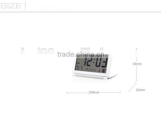 Multi-functional LCD Display Portable Folding Travel Alarm Clock Pocket Flip Clock / Electronic items Manufacturer OEM/ODM
