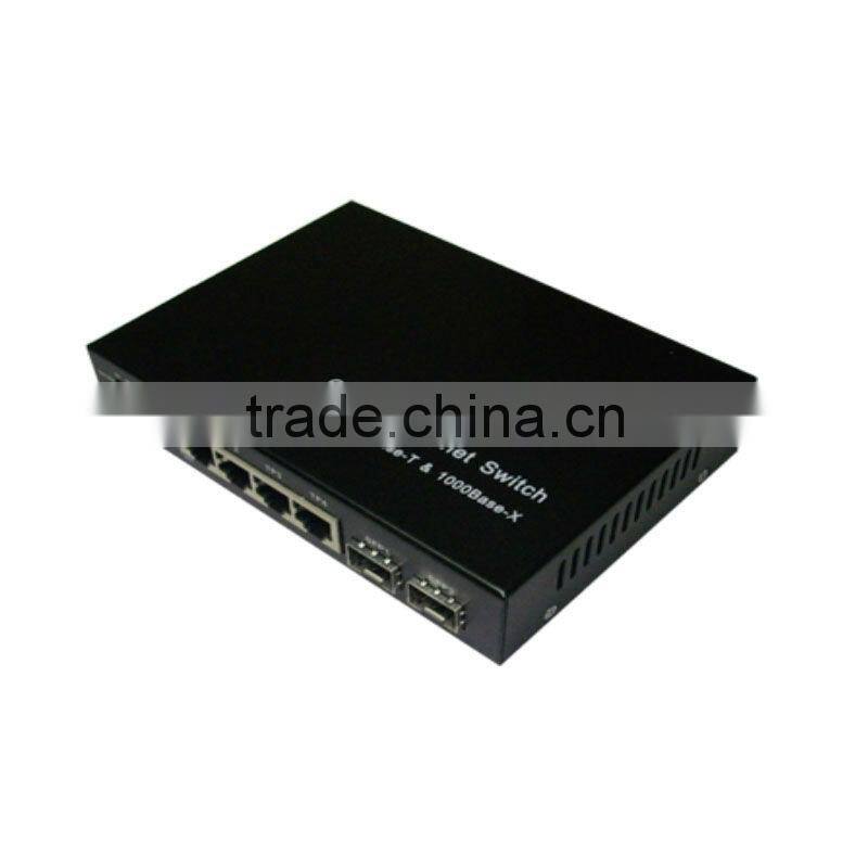 10/100/1000M 4UTP+2SFP Media Converter