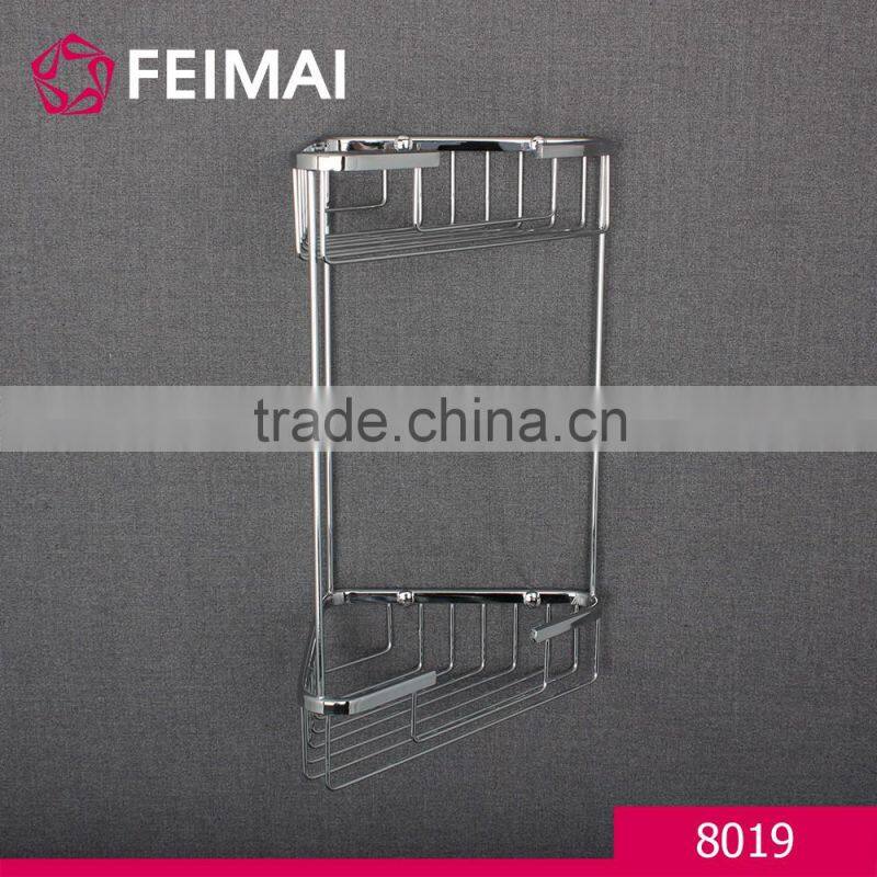 Double Layers Hanging Corner Basket Caddy for Bathroom Storage