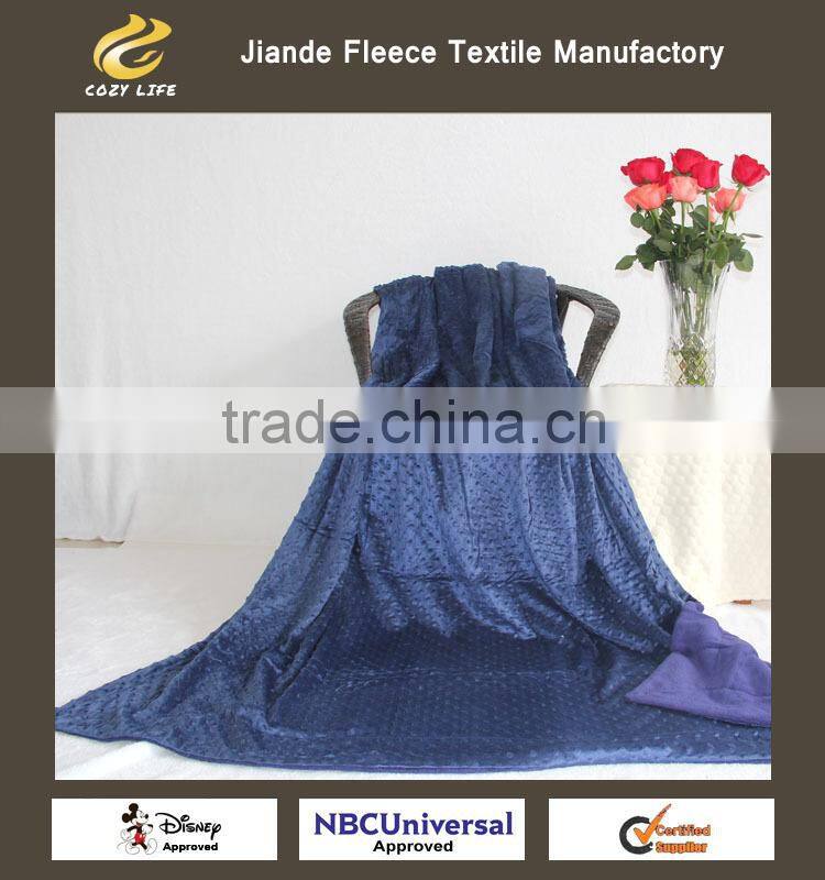 Brand New Ultra Soft Luxury blue Throw For All Sizes Double Velvet Solid flannel Sherpa Fleece Double Plush Blanket