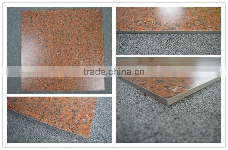 Red matte finish granite look porcelain floor tiles