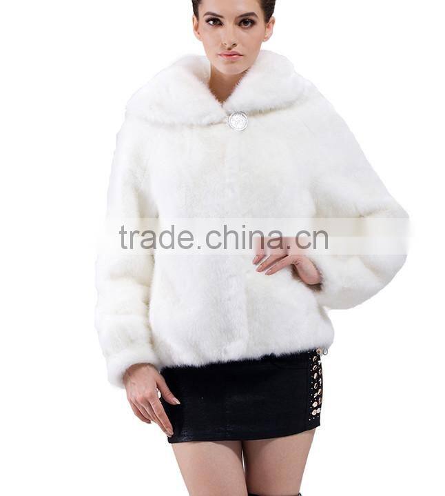 rex14036 cheap natural color rex Fur Coat